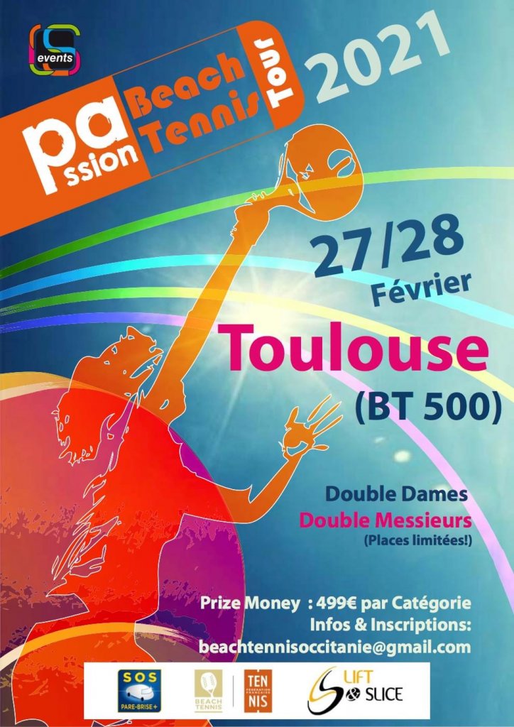 Beach tennis tour 2021 Toulouse 27/28 février 
