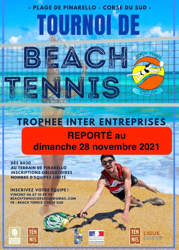 Premier tournoi de Beach tennis inter-entreprises.