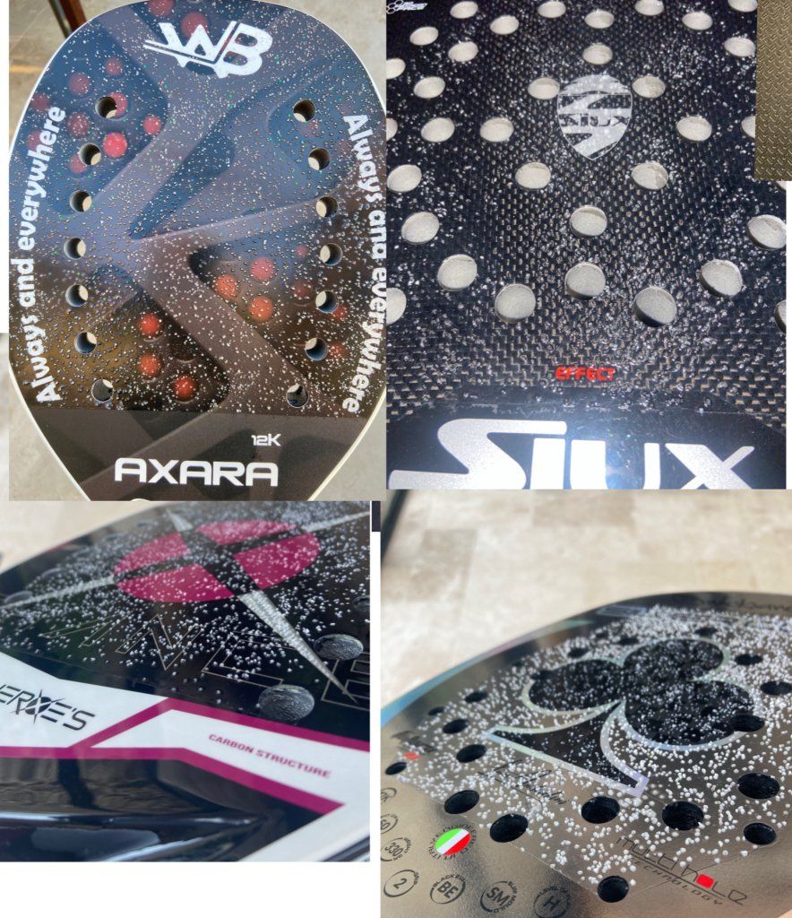 Sablage des raquettes de Padel et Beach Tennis