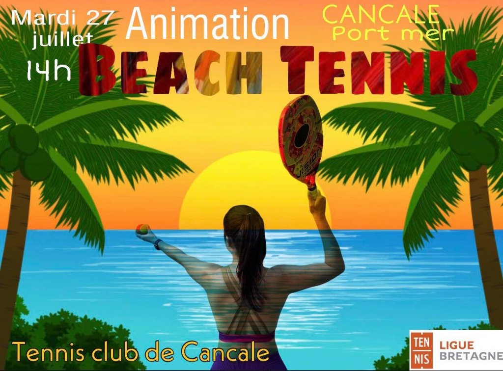 Animation Beach tennis 27 juillet CANCALE