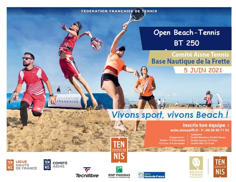 Tournoi de Beach tennis.Base nautique de la Frette