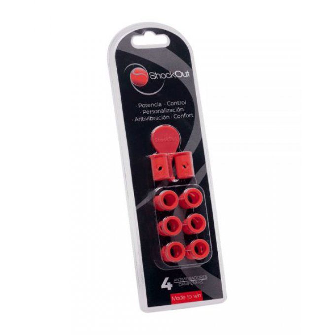 Anti vibrateurs Padel SHOCKOUT rouge