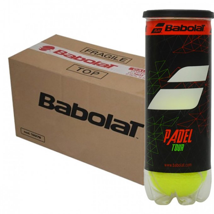 Carton de 24 tubes de 3 balles de Padel BABOLAT TOUR
