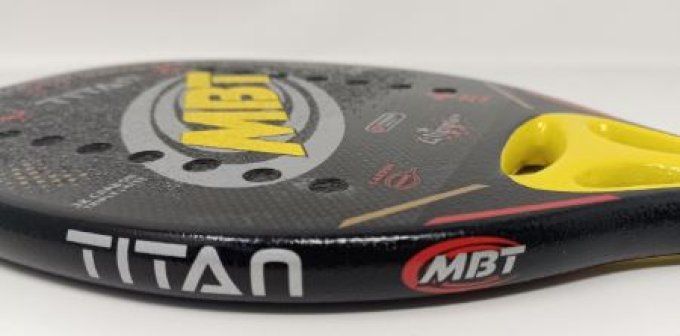 Raquette de Beach tennis MBT TITAN YELLOW sablée Glipper