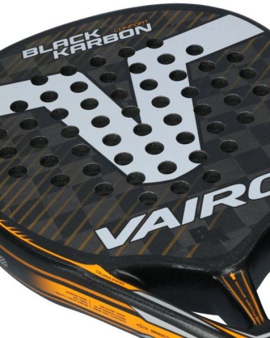 Raquette de PADEL VAIRO BLACK CARBON CONFORT