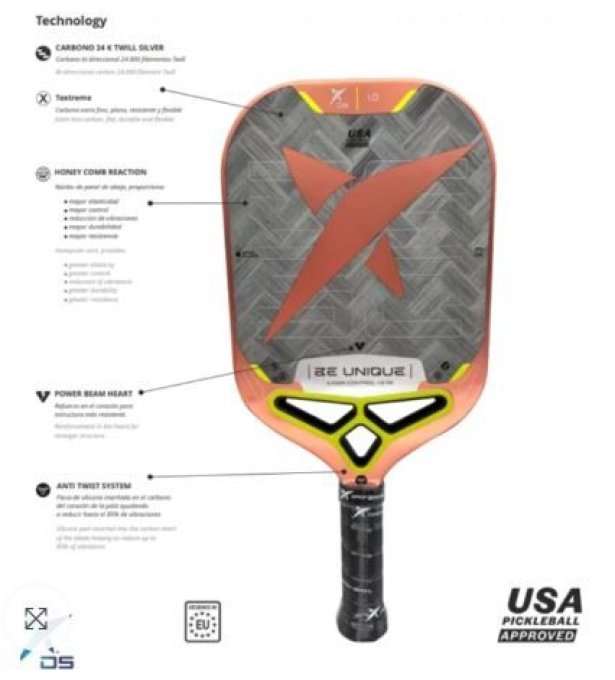 Raquette de PICKLEBALL DROP SHOT ACTION CONTROL 1.0 PK - Copie
